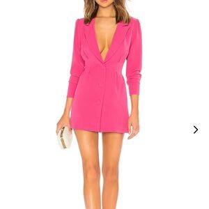 Lovers and Friends City Blazer Dress Pink Small NWT Tailored